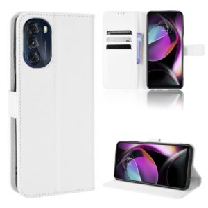 For Motorola Moto G 5G 2022 Diamond Texture Leather Phone Case(White) (OEM)
