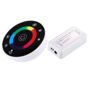 SX-600 Touch Series RF Wireless RGB LED Strip Round Controller, DC 12-24V 18A (OEM)