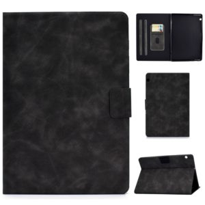 For Huawei MediaPad T5 Cowhide Texture Horizontal Flip Leather Case with Holder & Card Slots(Grey) (OEM)
