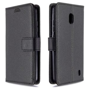 For Nokia 2.2 Litchi Texture Horizontal Flip Leather Case with Holder & Card Slots & Wallet & Photo Frame(Black) (OEM)