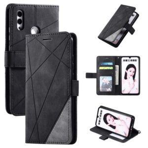 For Huawei Honor 10 Lite Skin Feel Splicing Horizontal Flip Leather Case with Holder & Card Slots & Wallet & Photo Frame(Black) (OEM)