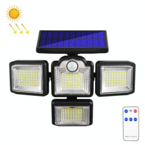 TG-TY085 Solar 4-Head Rotatable Wall Light with Remote Control Body Sensing Outdoor Waterproof Garden Lamp, Style: 192 LED Integrated (OEM)
