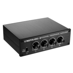 LINEPAUDIO A966 Pro Eight-channel Headphone Amplifier Headphone Distributer Signal Amplifier(Black) (OEM)