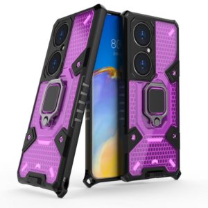 For Huawei P50 Pro Space PC+TPU Shockproof Case with Ring Holder(Purple) (OEM)