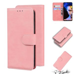 For Blackview A60 Skin Feel Pure Color Flip Leather Phone Case(Pink) (OEM)