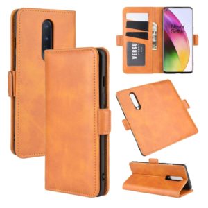 For OnePlus 8 Dual-side Magnetic Buckle Horizontal Flip Leather Case with Holder & Card Slots & Wallet(Yellow) (OEM)