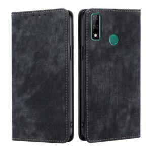 For Huawei Y8S RFID Anti-theft Brush Magnetic Leather Phone Case(Black) (OEM)