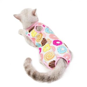 Female Cat Breathable And Anti-Licking Sterilization Clothing, Size: S(Donut) (OEM)