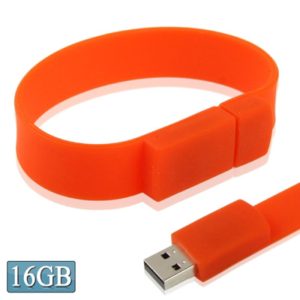 16GB Silicon Bracelets USB 2.0 Flash Disk(Red) (OEM)