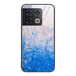 For OnePlus 10 Pro Marble Pattern Glass Protective Phone Case(Ocean Waves) (OEM)