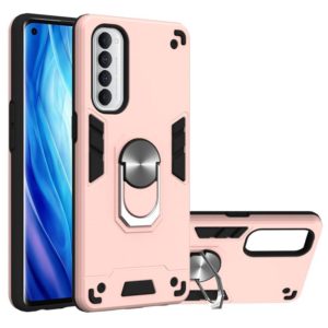 For OPPO Reno4 Pro Armour Series PC + TPU Protective Case with Ring Holder(Rose Gold) (OEM)