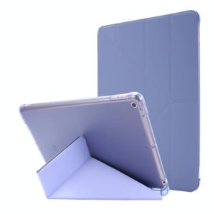 For iPad 10.2 2021 / 2020 / 2019 Airbag Deformation Horizontal Flip Leather Case with Holder & Pen Holder(Purple) (OEM)