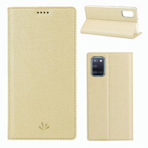 For Samsung Galaxy A31 ViLi Shockproof TPU + PU Horizontal Flip Protective Case with Card Slot & Holder(Gold) (ViLi) (OEM)