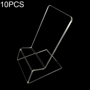 10 PCS Acrylic Mobile Phone Display Stand Holder(Transparent) (OEM)