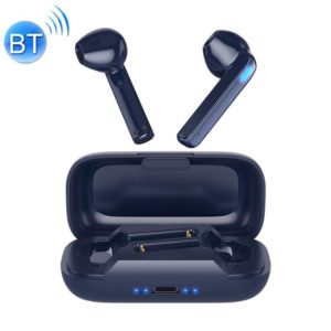 BQ02 TWS Semi-in-ear Touch Bluetooth Earphone with Charging Box & Indicator Light, Supports HD Calls & Intelligent Voice Assistant (Blue) (OEM)