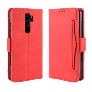 For Xiaomi Redmi Note 8 Pro Wallet Style Skin Feel Calf Pattern Leather Case ，with Separate Card Slot(Red) (OEM)