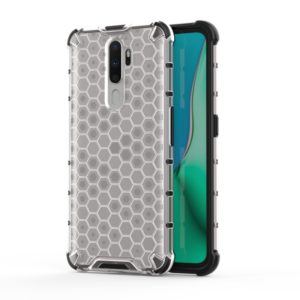 For Oppo A9 (2020) Shockproof Honeycomb PC + TPU Case(White) (OEM)