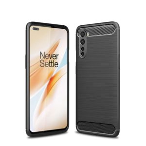 For OnePlus Nord Brushed Texture Carbon Fiber TPU Case(Black) (OEM)