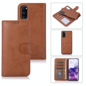 For Samsung Galaxy S20 Retro 2 in 1 Detachable Magnetic Horizontal Flip TPU + PU Leather Case with Holder & Card Slots & Photo Frame & Wallet(Brown) (OEM)