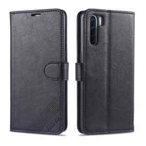 For OPPO A91 AZNS Sheepskin Texture Horizontal Flip Leather Case with Holder & Card Slots & Wallet(Black) (AZNS) (OEM)