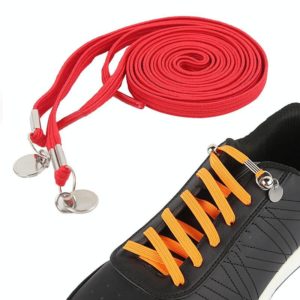 1 Pair Sports Casual Color Stretch Free Shoe Lace(Red) (OEM)
