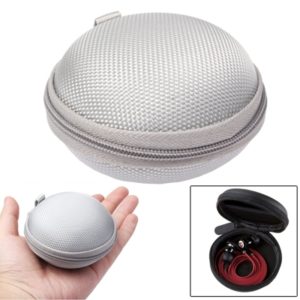 Grid Style Carrying Bag Box for Headphone / Earphone(Grey) (OEM)