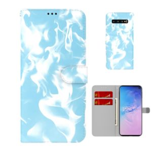 For Samsung Galaxy S10 Cloud Fog Pattern Horizontal Flip Leather Case with Holder & Card Slot & Wallet(Sky Blue) (OEM)