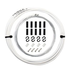 7 in 1 Universal PVC Bicycle Variable Speed Cable Tube Set(White) (OEM)