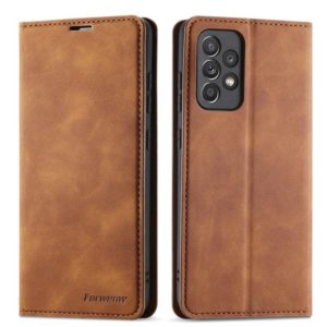 For Samsung Galaxy A72 5G / 4G Forwenw Dream Series Oil Edge Strong Magnetism Horizontal Flip Leather Case with Holder & Card Slots & Wallet & Photo Frame(Brown) (Forwenw) (OEM)