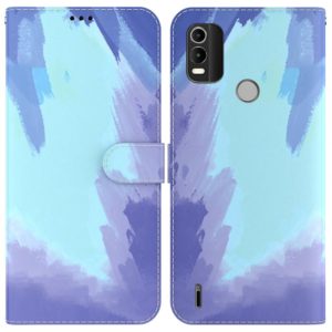 For Nokia C21 Plus Watercolor Pattern Horizontal Flip Leather Phone Case(Winter Snow) (OEM)