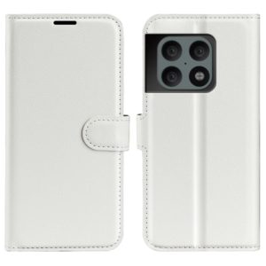 For OnePlus 10 Pro 5G Litchi Texture Horizontal Flip Protective Case with Holder & Card Slots & Wallet(White) (OEM)