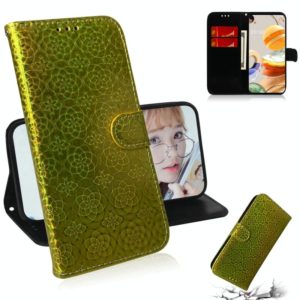 For LG K61 Solid Color Colorful Magnetic Buckle Horizontal Flip PU Leather Case with Holder & Card Slots & Wallet & Lanyard(Gold) (OEM)