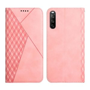 For Sony Xperia 10 III Diamond Splicing Skin Feel Magnetic Leather Phone Case(Rose Gold) (OEM)