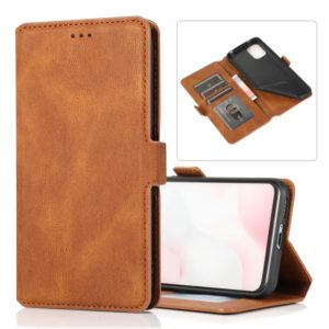 For Xiaomi Mi 10 Lite Retro Magnetic Closing Clasp Horizontal Flip Leather Case with Holder & Card Slots & Photo Frame & Wallet(Brown) (OEM)
