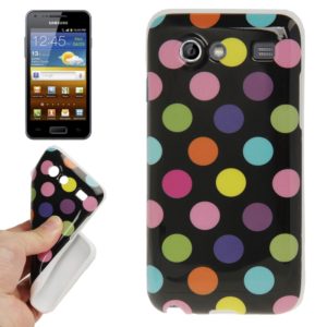 Black and Colorful Dot Pattern TPU Case for Galaxy S Advance / i9070(Black) (OEM)