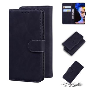 For Blackview A60 Skin Feel Pure Color Flip Leather Phone Case(Black) (OEM)