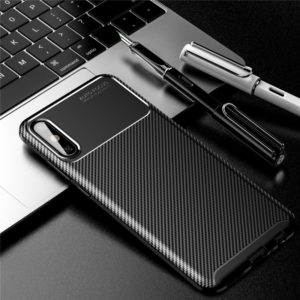 For Huawei Enjoy 10e Carbon Fiber Texture Shockproof TPU Case(Black) (OEM)