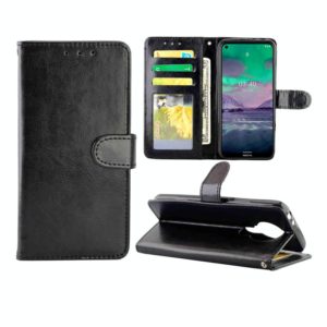 For Nokia 3.4 Crazy Horse Texture Leather Horizontal Flip Protective Case with Holder & Card Slots & Wallet & Photo Frame(Black) (OEM)