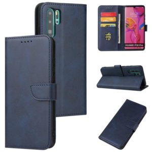 For Huawei P30 Pro Calf Texture Buckle Horizontal Flip Leather Case with Holder & Card Slots & Wallet(Blue) (OEM)