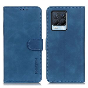For OPPO Realme 8 / 8 Pro KHAZNEH Retro Texture PU + TPU Horizontal Flip Leather Case with Holder & Card Slots & Wallet(Blue) (OEM)