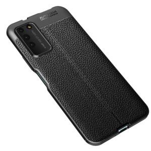 For Huawei Honor X10 Litchi Texture TPU Shockproof Case(Black) (OEM)