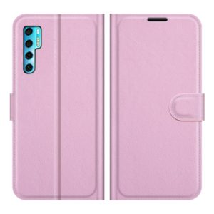 For TCL 20 Pro 5G Litchi Texture Horizontal Flip Protective Case with Holder & Card Slots & Wallet(Pink) (OEM)