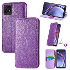 For Huawei Maimang 10 SE Blooming Mandala Embossed Pattern Magnetic Horizontal Flip Leather Case with Holder & Card Slots & Wallet(Purple) (OEM)