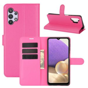 For Samsung Galaxy A32 5G Litchi Texture Horizontal Flip Protective Case with Holder & Card Slots & Wallet(Rose Red) (OEM)