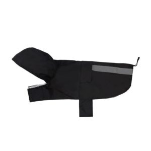 Dog Raincoat Reflective Strip Hooded Rain Poncho Four Seasons Universal Breathable, Size: XL(Black) (OEM)