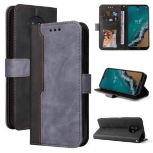 For Nokia G50 Business Stitching-Color Horizontal Flip PU Leather Phone Case(Gray) (OEM)