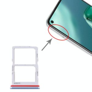 SIM Card Tray + NM Card Tray for Huawei P40 Lite 5G (Baby Blue) (OEM)