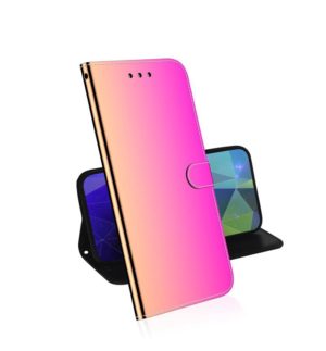For OnePlus 9 Pro Lmitated Mirror Surface Horizontal Flip Leather Case with Holder & Card Slots & Wallet & Lanyard(Gradient Color) (OEM)
