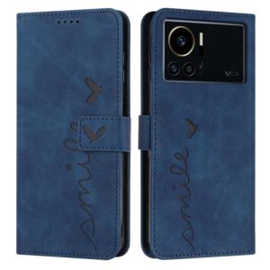 For Infinix Note 12 VIP Skin Feel Heart Pattern Leather Phone Case(Blue) (OEM)