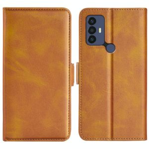 For TCL 30 SE/305/306 Dual-side Magnetic Buckle Leather Phone Case(Yellow) (OEM)